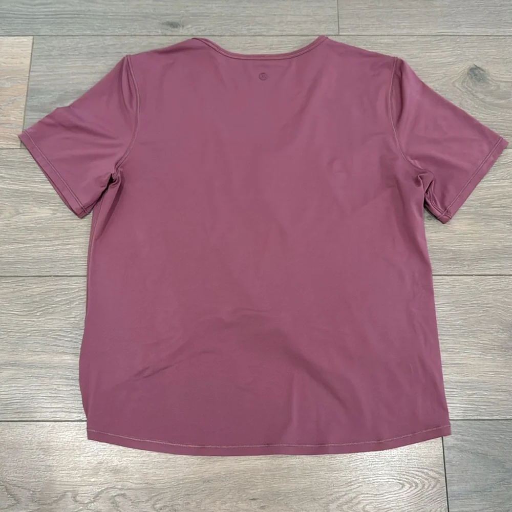 LULULEMON Plumful Do The‎ Daily Short Sleeve Silverescent Active Top Shirt Sz 12